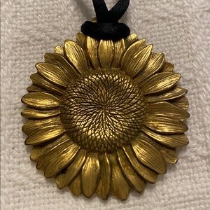 Danforth sunflower pewter necklace
